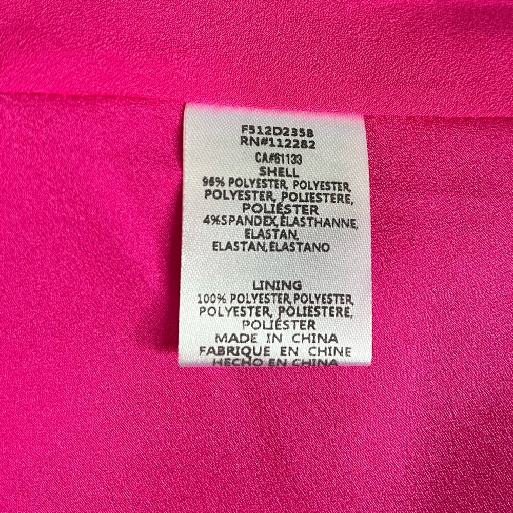 Adelyn Rae Asymmetrical Ruffled Hem Vibrant Pink Sleeveless Dress  Size S - Picture 8 of 9